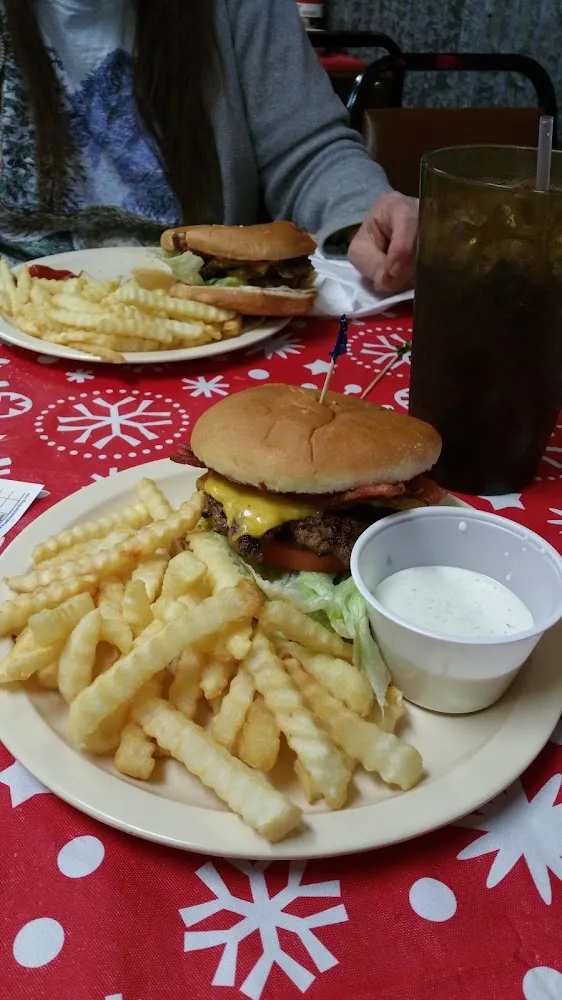 Bacon Cheeseburger with a Side of Fries